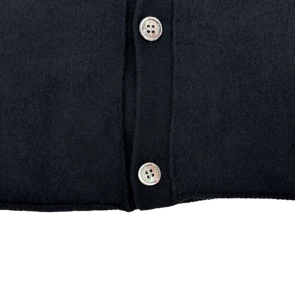 RARE Comme Des Garcons x H&M Black Wool Lightweight Minimalisy Cardigan Sweater - Picture 4 of 6